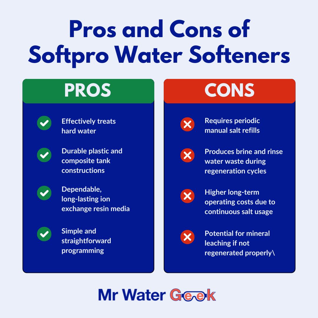 Pros and Cons of softpro water softeners