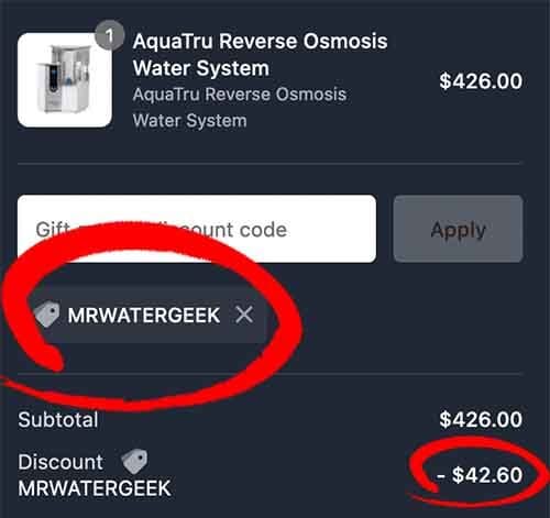 AquaTru Coupon Code