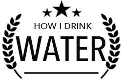 Drink Water Badge Black Text