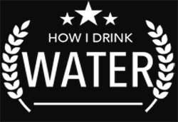 Drink Water Badge White Text