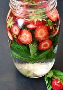 Mint Strawberry Infused Water