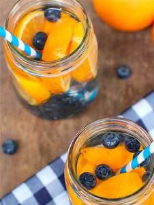 Orange Citrus Blueberry Infused Water