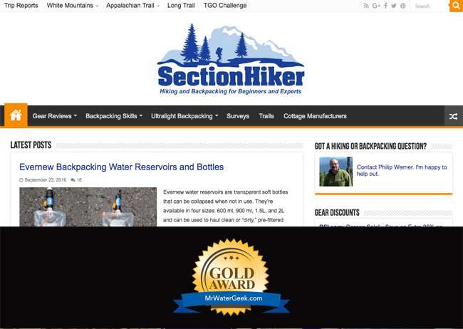 Sectionhiker Best Water Blogs